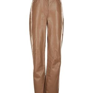 Brown Faux Leather Pants